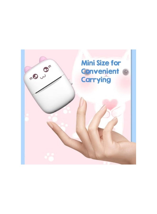 طابعة جيب صغيرة محمولة | طابعة حرارية بلوتوث مع ورق وكابل USB | اطبع الملاحظات والصور والملصقات والمستندات في أي وقت - Image 3